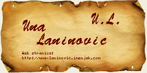 Una Laninović vizit kartica